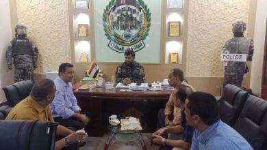 صورة قائد قوات حرس المنشآت يلتقي مدير مؤسسة كهرباء العاصمة عدن