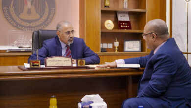 صورة الرئيس الزُبيدي يطّلع من وزير التخطيط على خارطة المشاريع الممولة خارجيا 