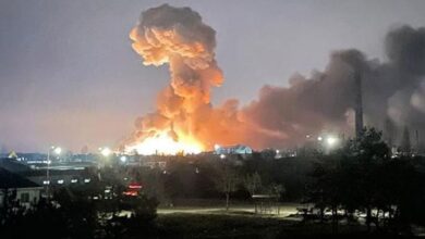 صورة عبر طائرة مسيرة.. انفجارات عنيفة تهز “شيفتشينكيف” وسط كييف
