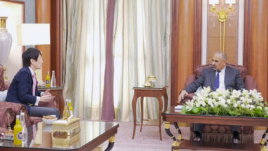 صورة الرئيس الزُبيدي يناقش مع القائم بأعمال سفير اليابان جهود إحلال السلام وآفاق التعاون المشترك