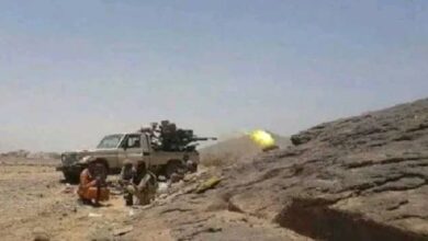صورة القوات الجنوبية ترد على مصادر نيران مليشيا الحوثي بجبهة المسيمير الحدودية