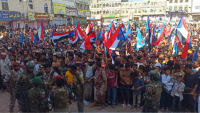صورة آلاف المواطنين يحتشدون في منصة الشهداء بردفان للاحتفال بذكرى 14 أكتوبر