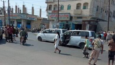 صورة لحج.. انفجار سيارة ضابط شرطة في الحوطة