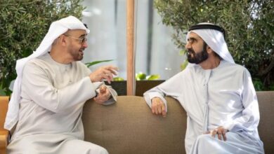 صورة رئيس الإمارات يلتقي الشيخ محمد بن راشد في دبي