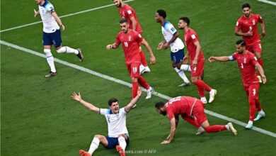صورة منتخب إنجلترا يمزق شباك إيران