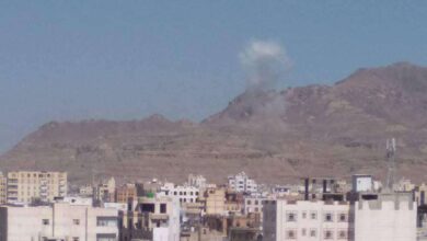 صورة انفجار عنيف يهز صنعاء اليمنية