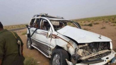 صورة وفاة طفلين وإصابة آخرين بحادث سير في لحج