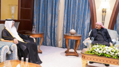 صورة الرئيس الزُبيدي وسفير الإمارات يستعرضان جهود إحلال السلام