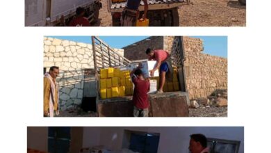 صورة انتقالي قلنسية وعبدالكوري يدشن توزيع السلال الغذائية المقدمة من الرئيس ” عيدروس الزُبيدي “