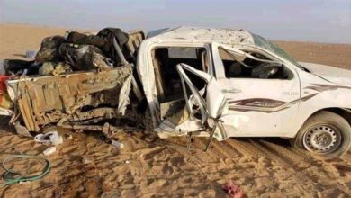 صورة مقتل طفلين واصابة والديهما وشقيقهما جراء انفجار لغم في الجوف اليمنية