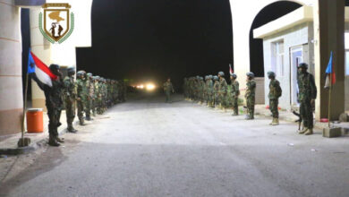 صورة قوات دفاع شبوة تستقبل اللواء فيصل رجب بعتق