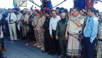 صورة انتقالي أبين والسلطة المحلية يستقبلان اللواء فيصل رجب بالعاصمة زنجبار