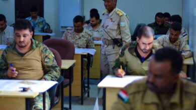 صورة معهد تأهيل القادة يجري الاختبارات النهائية لدارسي الدورة الأولى قادة كتائب المشاة