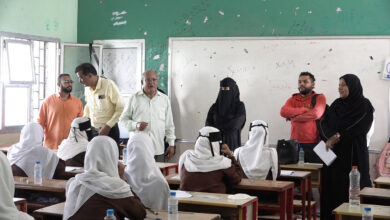 صورة الأمانة العامة للانتقالي تتفقد سير ختام امتحانات مدارس الثانوية العامة في العاصمة عدن