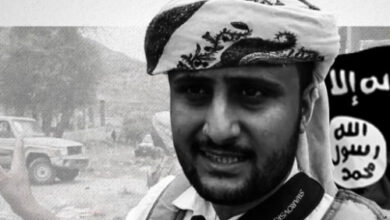صورة القيادي الإخواني أمجد خالد يتحول إلى غطاء للإرهاب في تعز اليمنية