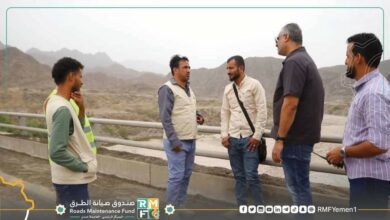 صورة لحج.. الماس يطلع على مستوى الإنجاز في مشروع صيانة جسر وادي بنا المعلق