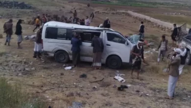صورة وفاة 11 شخصا وإصابة 6 بحادث مروري مروع في ذمار اليمنية