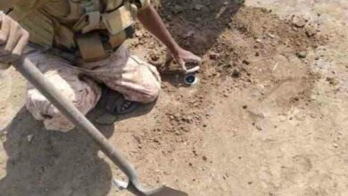 صورة القوات المشتركة تفكك ألغام حوثية في حيس اليمنية