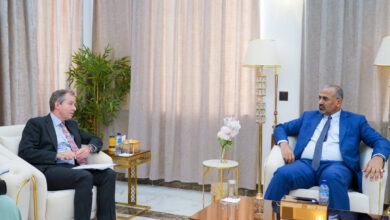 صورة الرئيس الزُبيدي يستقبل القائم بأعمال سفير المملكة المتحدة
