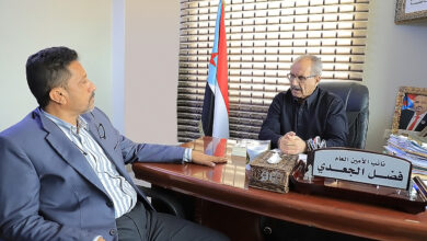 صورة الجعدي يلتقي رئيس الهيئة التنفيذية لانتقالي محافظة أبين