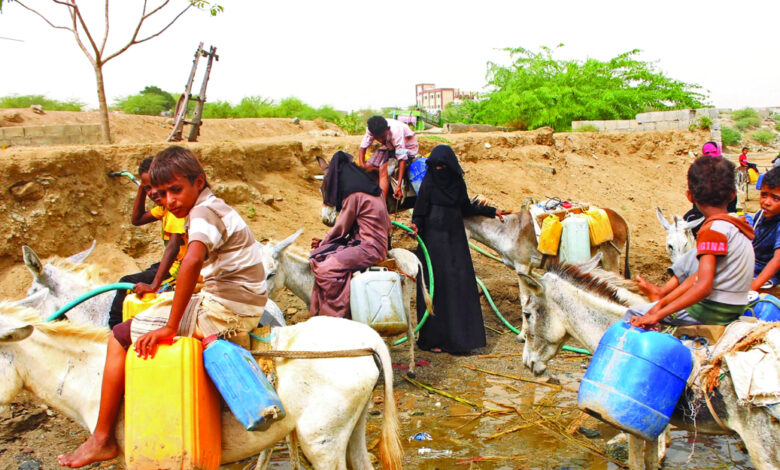 yemen conflict heat water