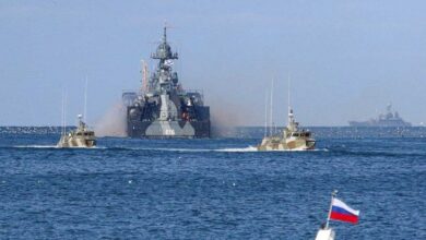 صورة هجوم يستهدف مقر الأسطول الروسي في البحر الأسود