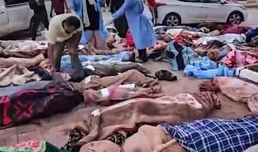 صورة مقابر جماعية لدفن ضحايا درنة الليبية.. وجثث الشوارع تنذر بكارثة بيئية