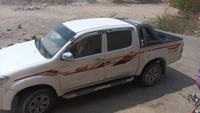 صورة حزام أبين يستعيد سيارة لأحد المؤسسات العاملة في أحور