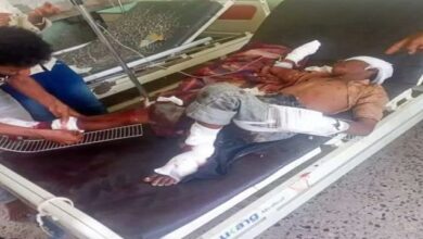 صورة إصابة طفل بإنفجار لغم حوثي في حيس