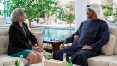 صورة رئيس الإمارات يستقبل وفد الكونجرس الأمريكي في قصر الشاطئ