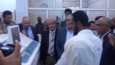 صورة افتتاح مختبر الطوارئ بالمركز الوطني لمختبرات الصحة المركزية بالعاصمة عدن