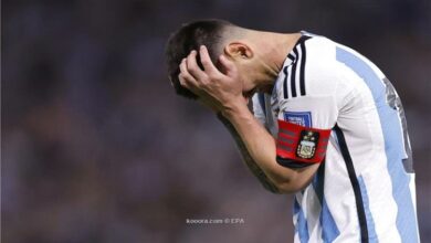 صورة ميسي يبرر سقوط الأرجنتين