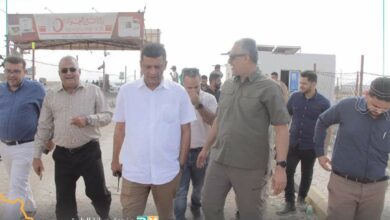 صورة رئيس صندوق الطرق يدشن محطة الوزن في مثلث راس عمران بالعاصمة عدن