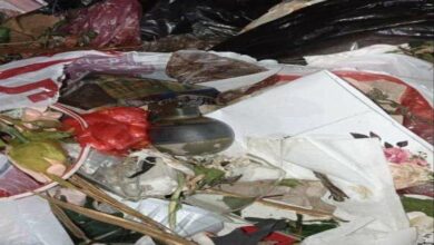 صورة العثور على جسم خطير داخل برميل نفايات في عدن