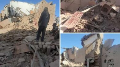 صورة ”غزة في رداع”.. غضب واسع لتفجير الحوثيين منازل على رؤوس ساكنيها وسط اليمن