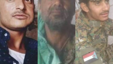 صورة الحزام الأمني يودع ثلاثة شهداء من قواته في معركة مع مليشيا الحوثي  غربي الضالع