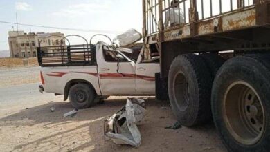 صورة وفاة شخص وإصابة ثلاثة أخرين بحادث سير مُروّع في عتق