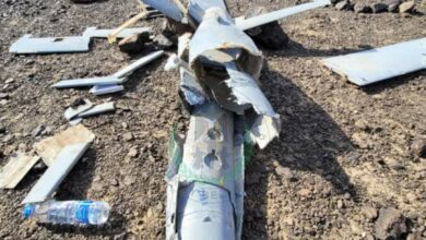 صورة الحزام الأمني يُسقط طائرة تجسس حوثية في أجواء شقرة بأبين